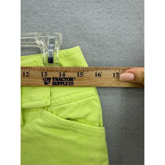 Vintage Y2K MetroStyle Stretch Womens Lime Green Lowrise Bootcut Jeans Size 6T - Picture 7 of 11